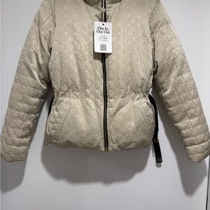 Louis Vuitton Quilted Monogram Puffer Jacket in Beige